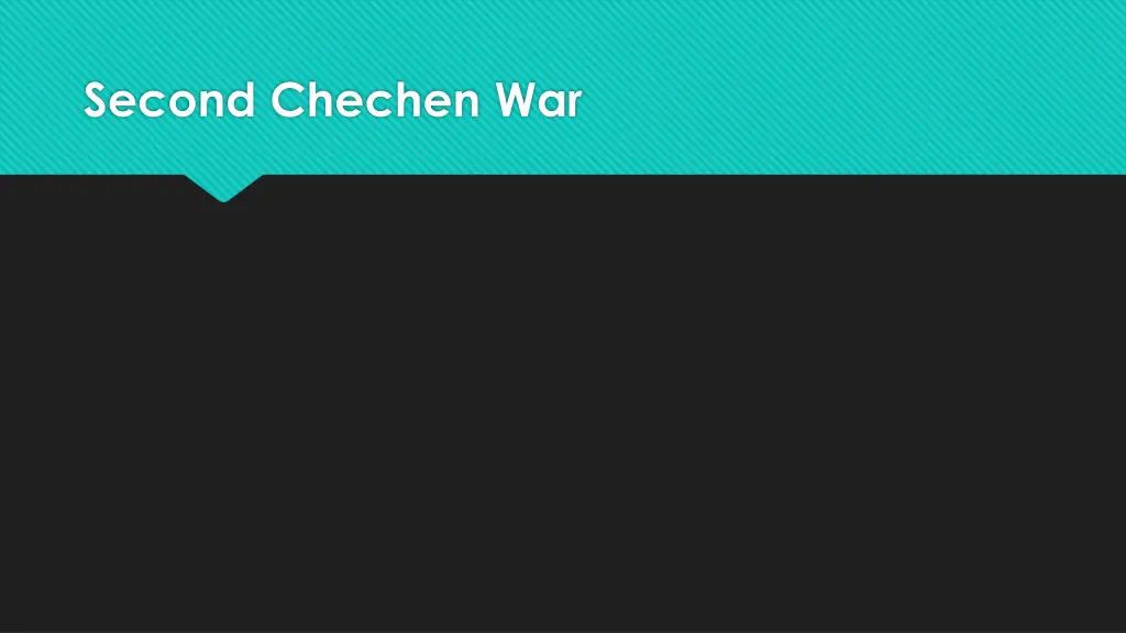 second chechen war