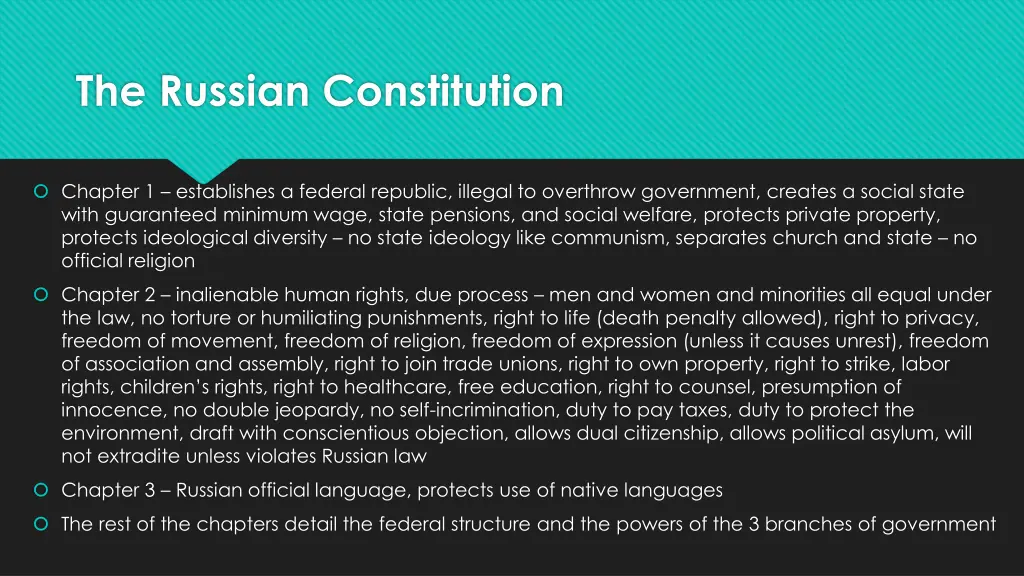 the russian constitution