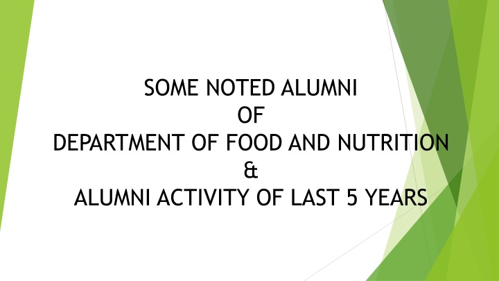 some noted alumni of department of food