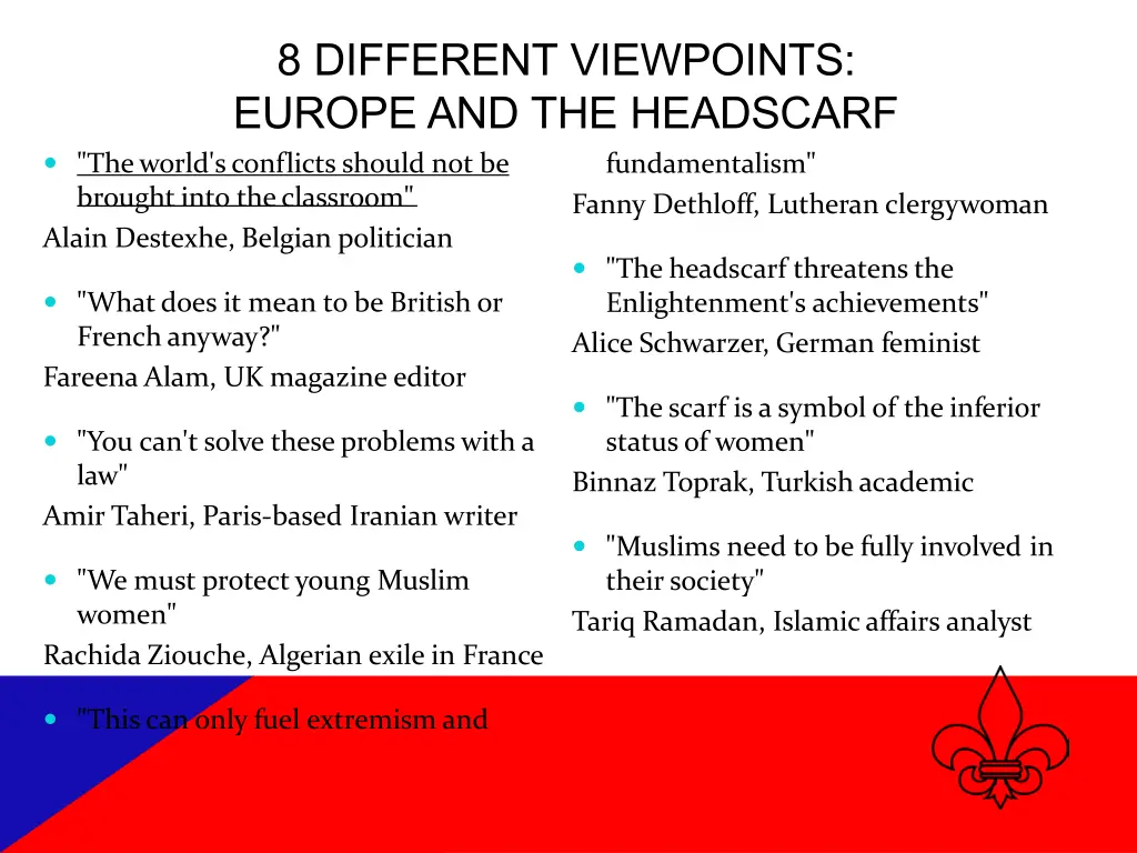8 different viewpoints europe and the headscarf