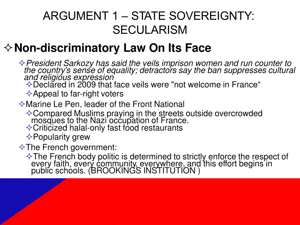 argument 1 state sovereignty secularism 1