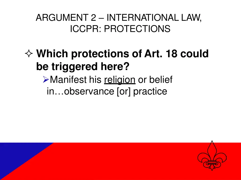 argument 2 international law iccpr protections