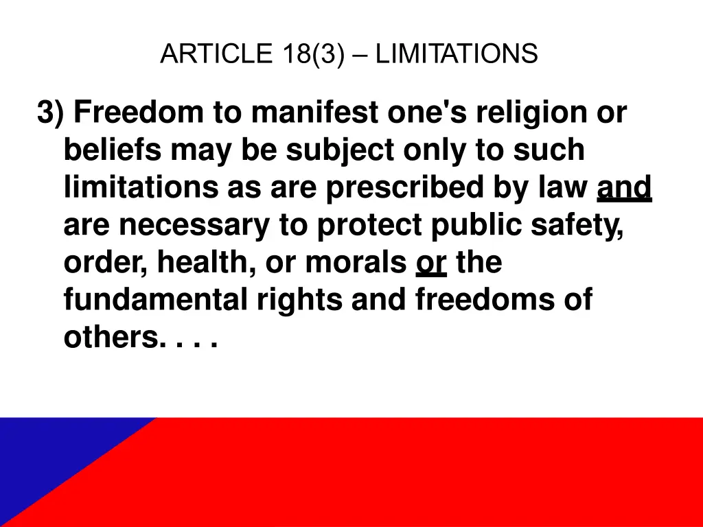 article 18 3 limitations
