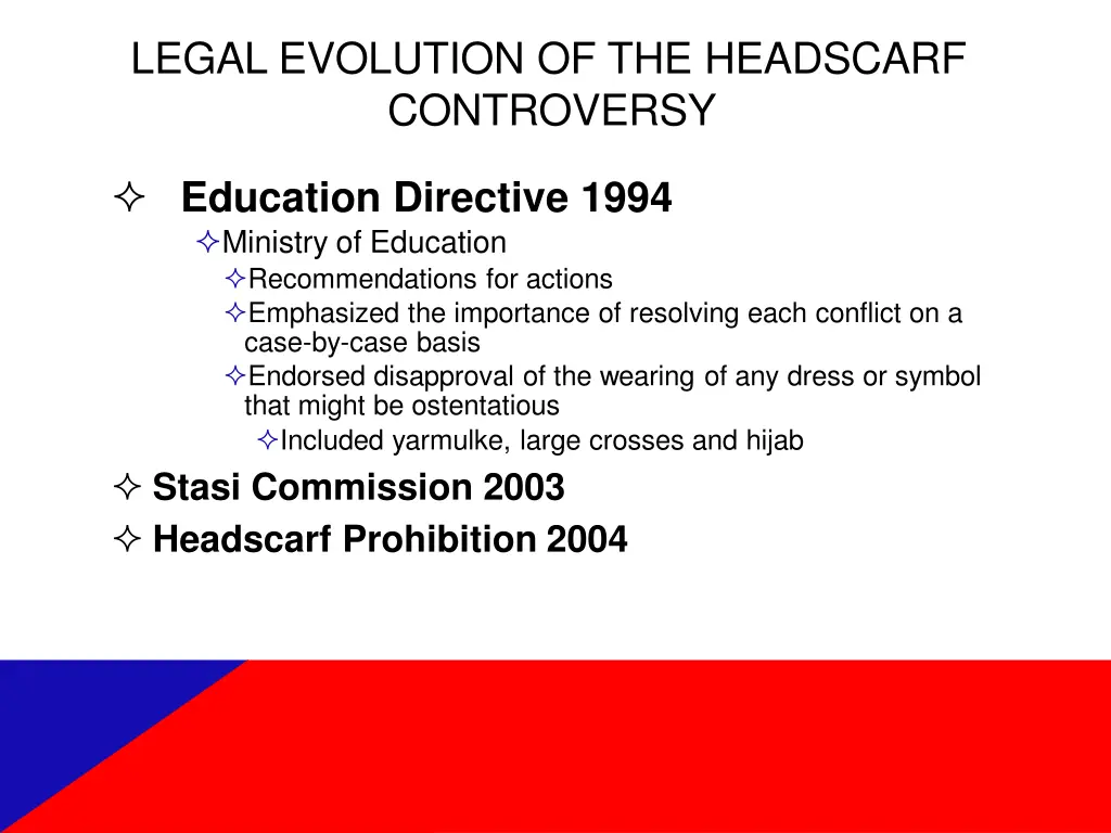 legal evolution of the headscarf controversy 1