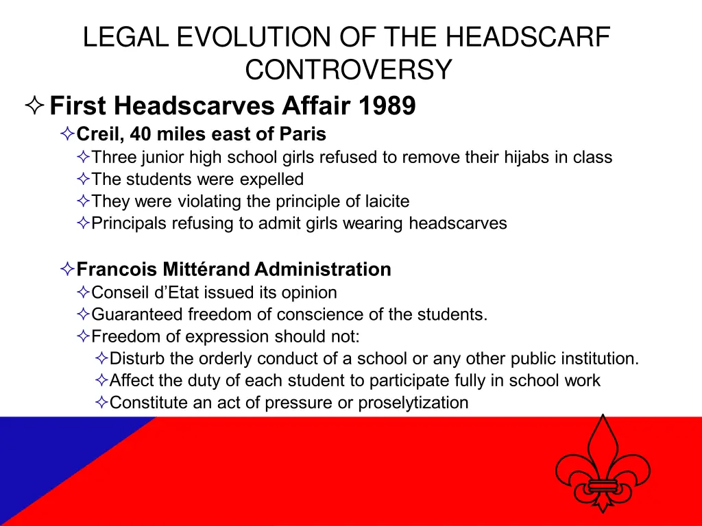 legal evolution of the headscarf controversy
