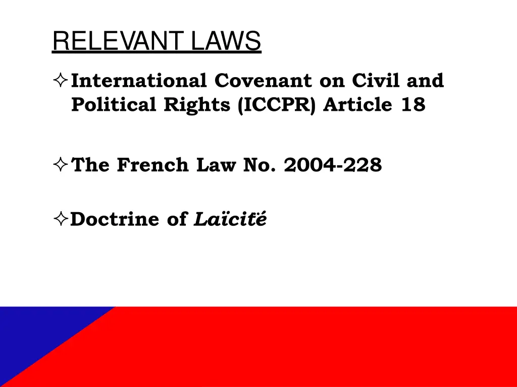 relevant laws