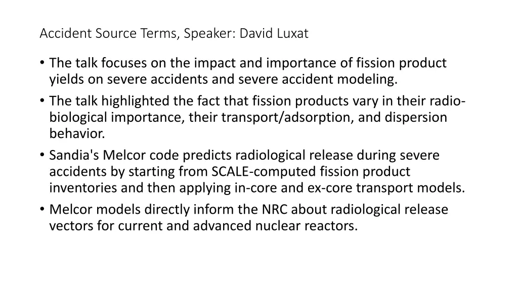 accident source terms speaker david luxat