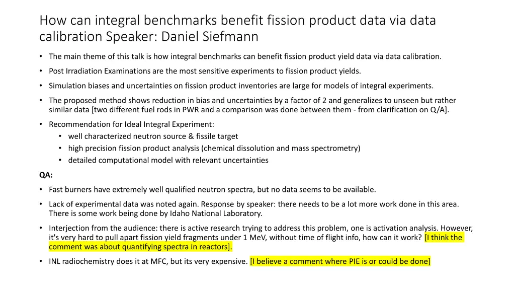 how can integral benchmarks benefit fission