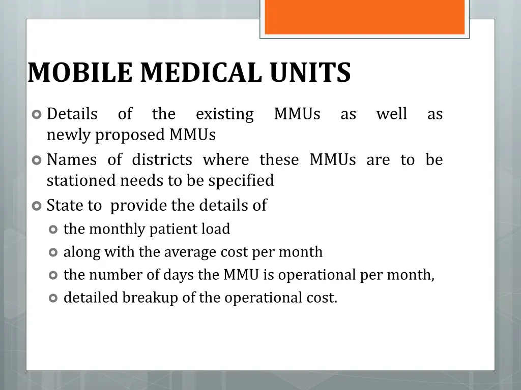 mobile medical units