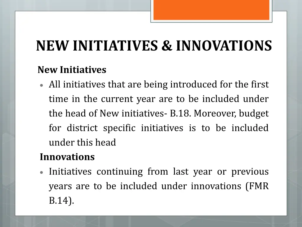 new initiatives innovations