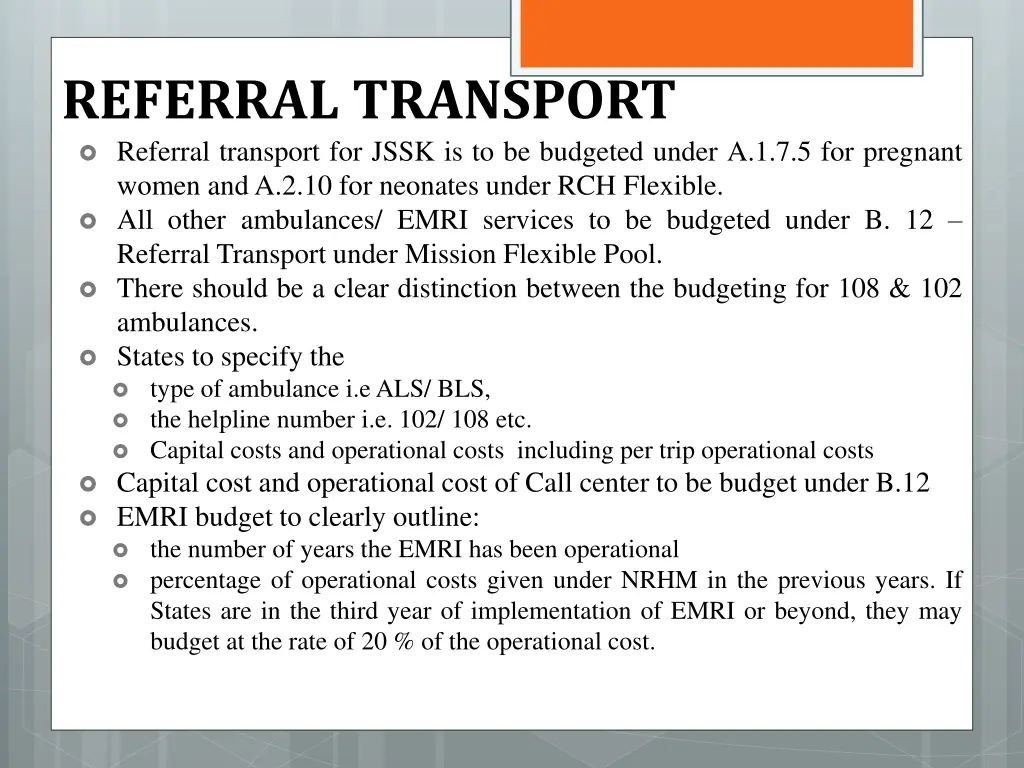 referral transport referral transport for jssk