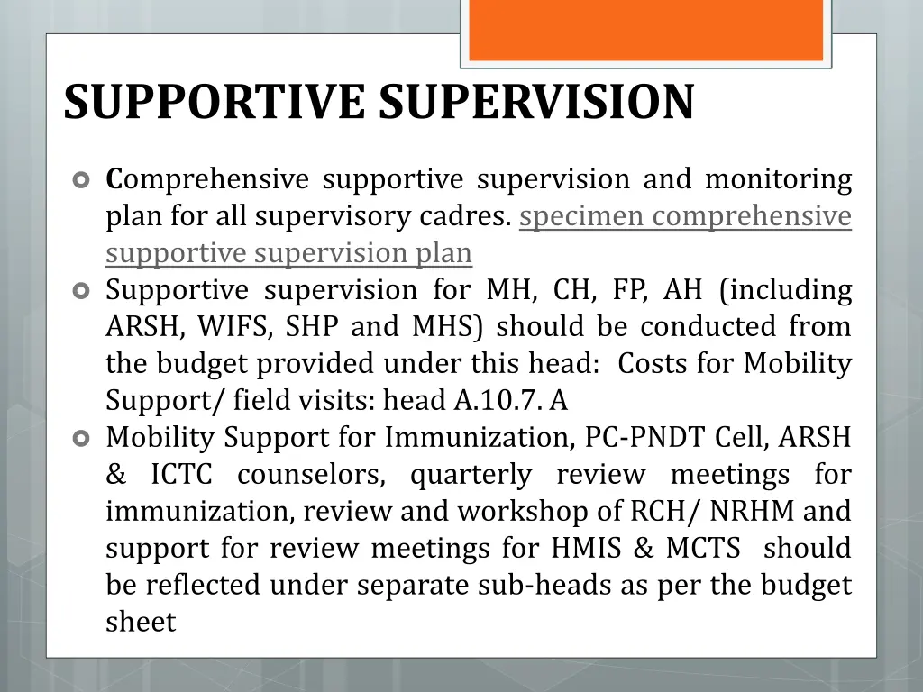 supportive supervision
