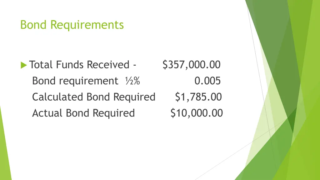 bond requirements 1