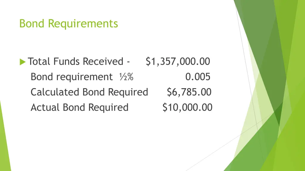 bond requirements 2