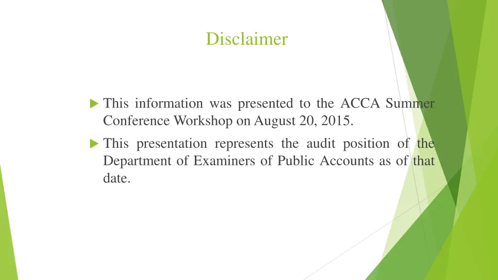 disclaimer