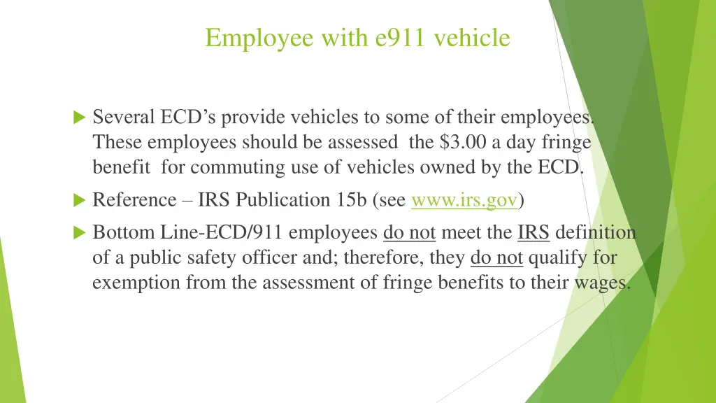 employee with e911 vehicle