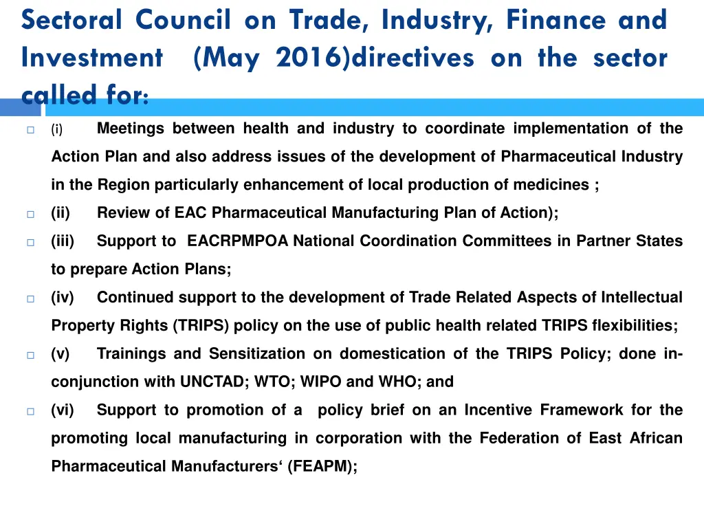 sectoral council on trade industry finance