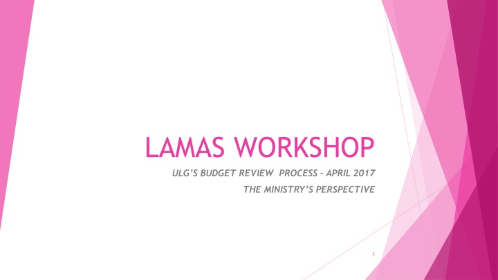 lamas workshop ulg s budget review process april