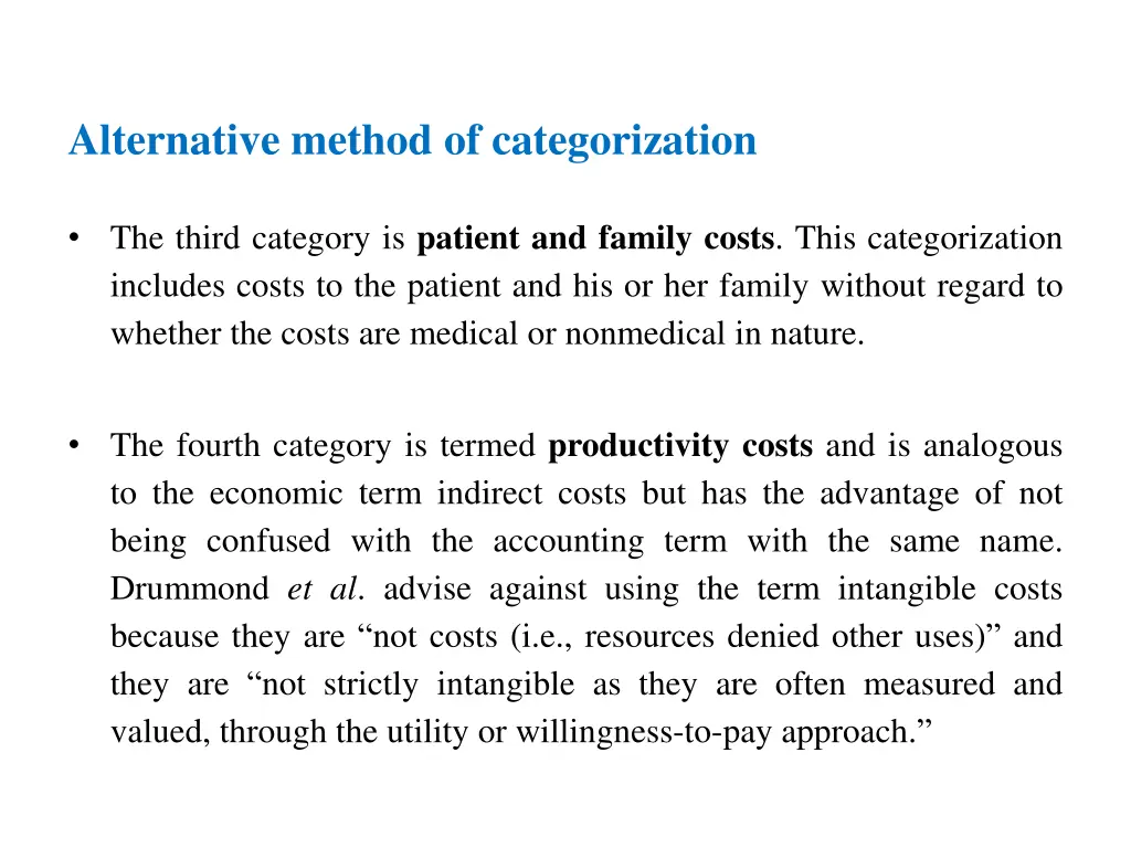 alternative method of categorization 1