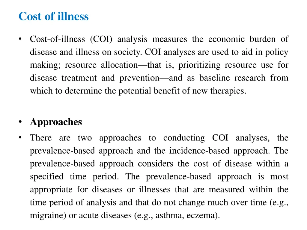 cost of illness