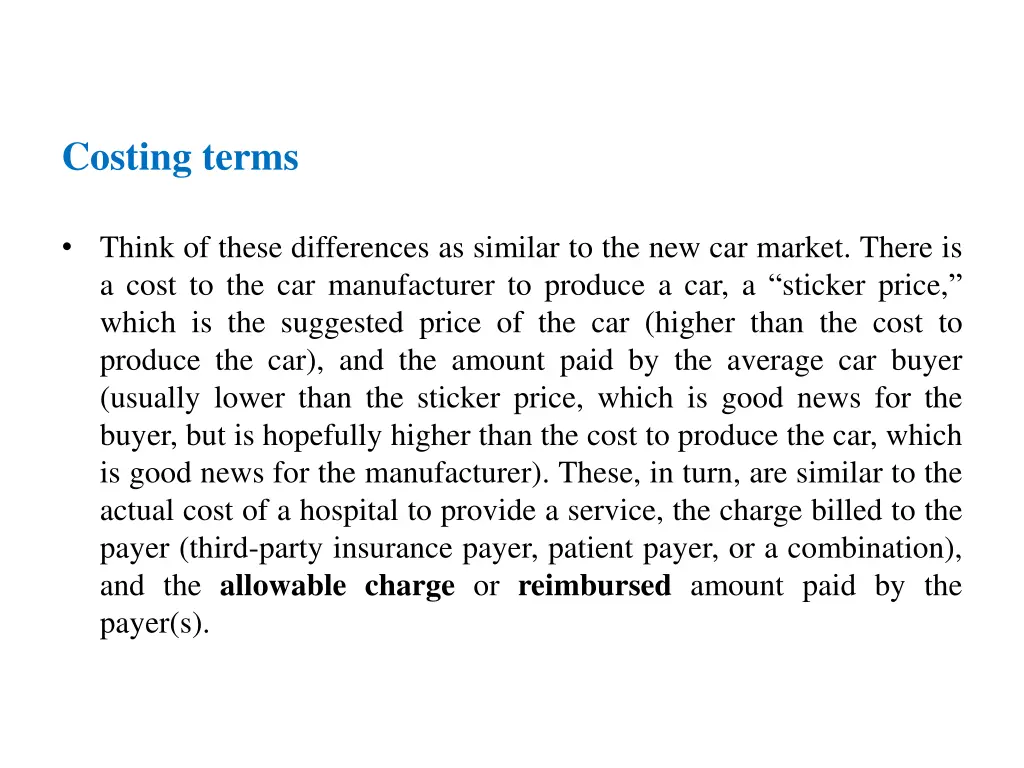 costing terms 2