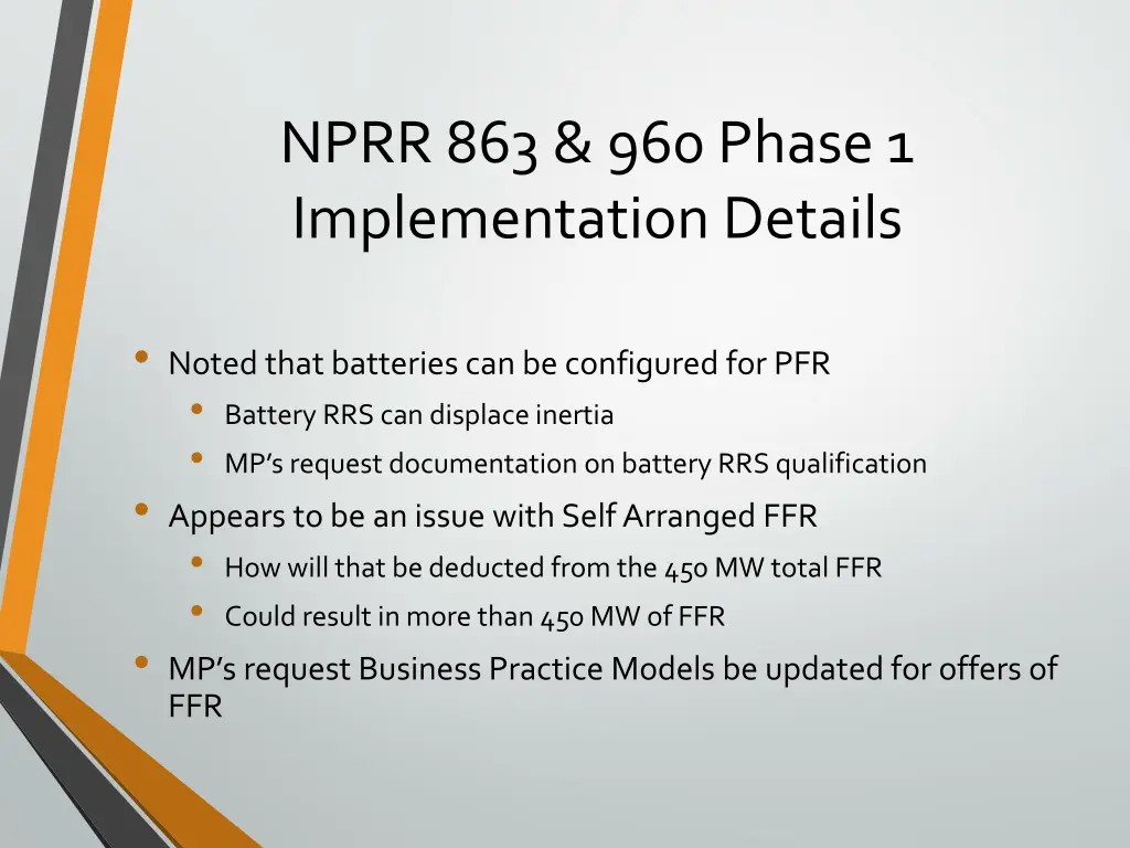 nprr 863 960 phase 1 implementation details