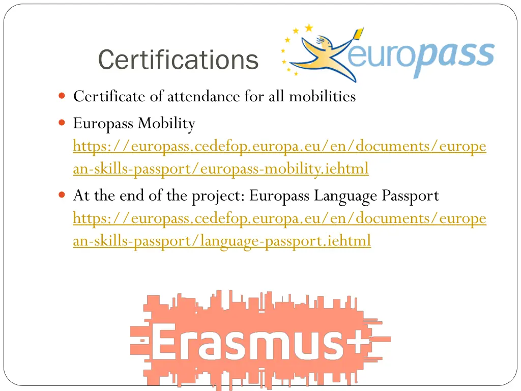 certifications
