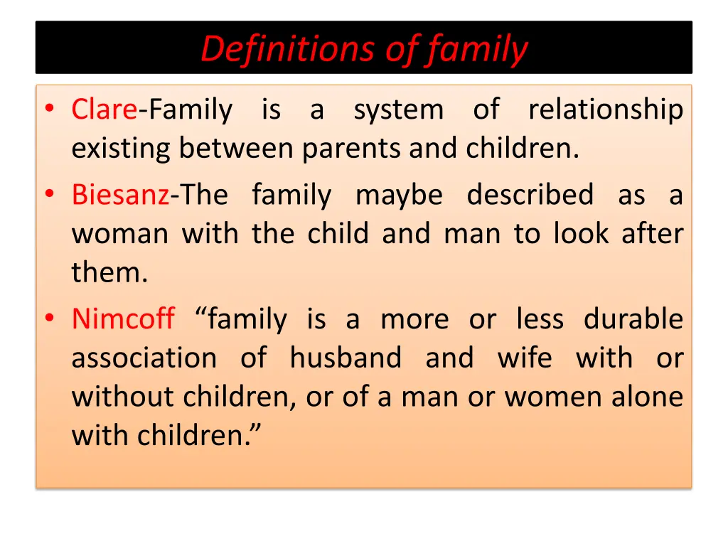 definitions of family