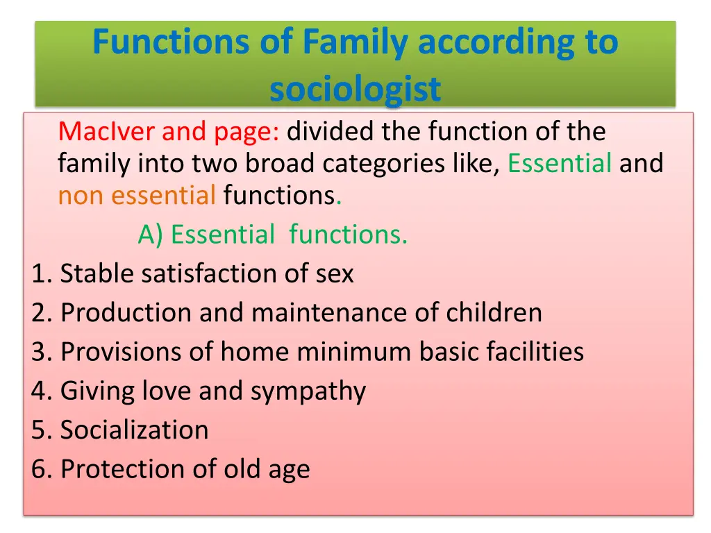 functions of family according to sociologist 2