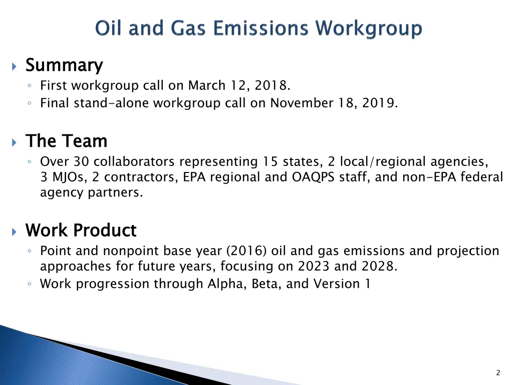 summary first workgroup call on march 12 2018