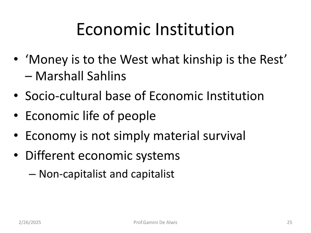 economic institution
