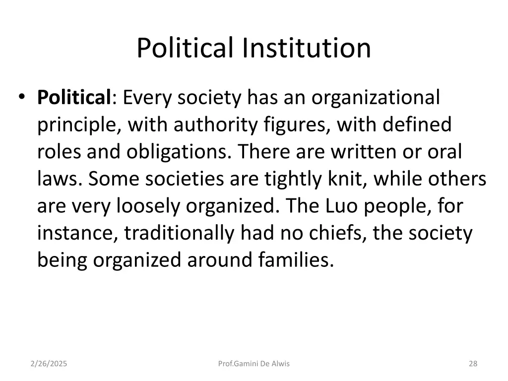 political institution