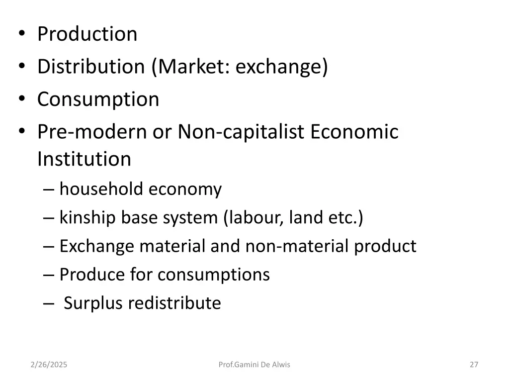 production distribution market exchange