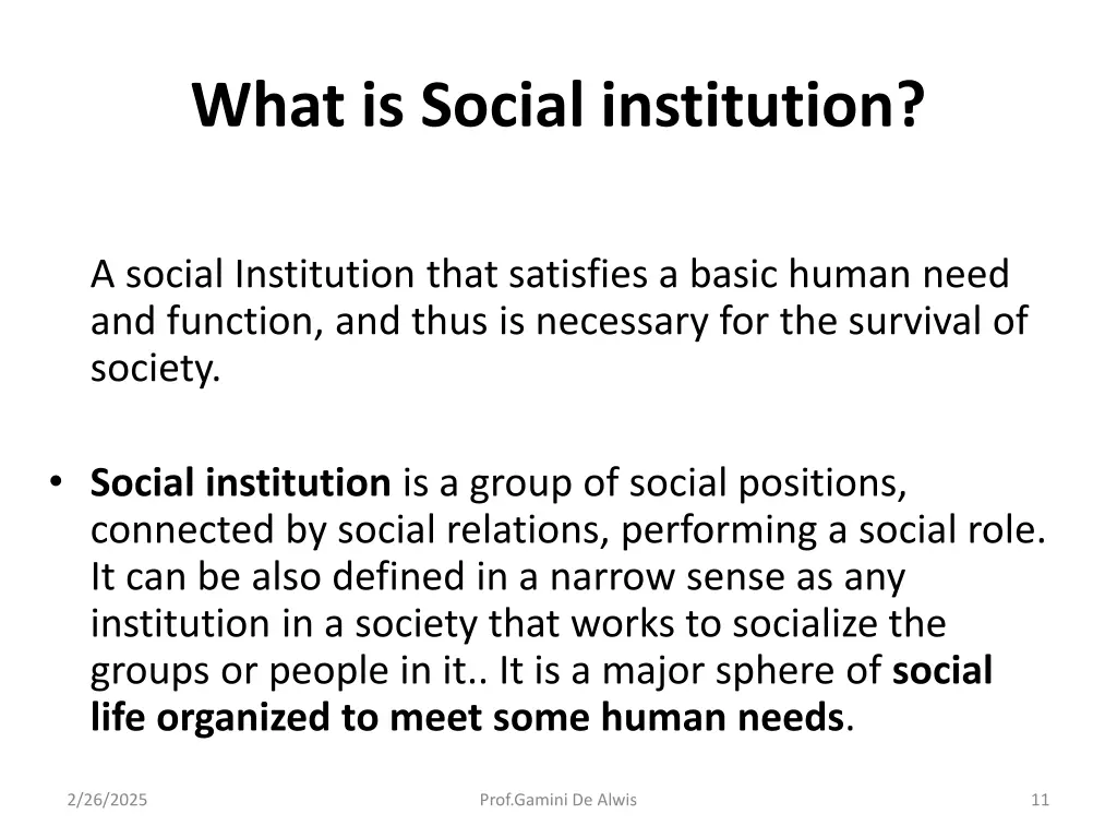 what is social institution