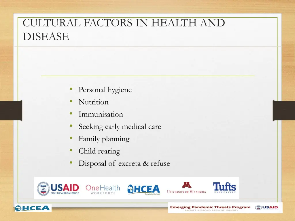 cultural factors in health and disease