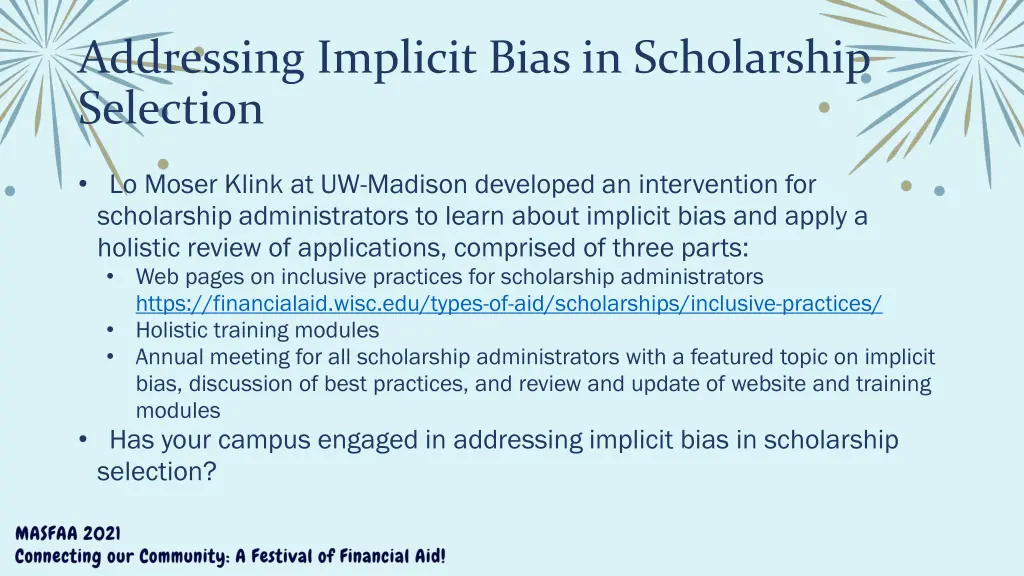 addressing implicit bias in scholarship selection