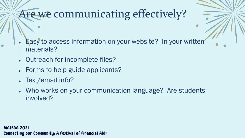 are we communicating effectively