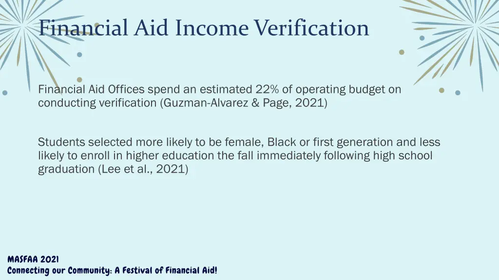 financial aid income verification