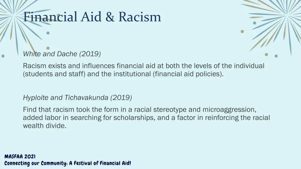 financial aid racism