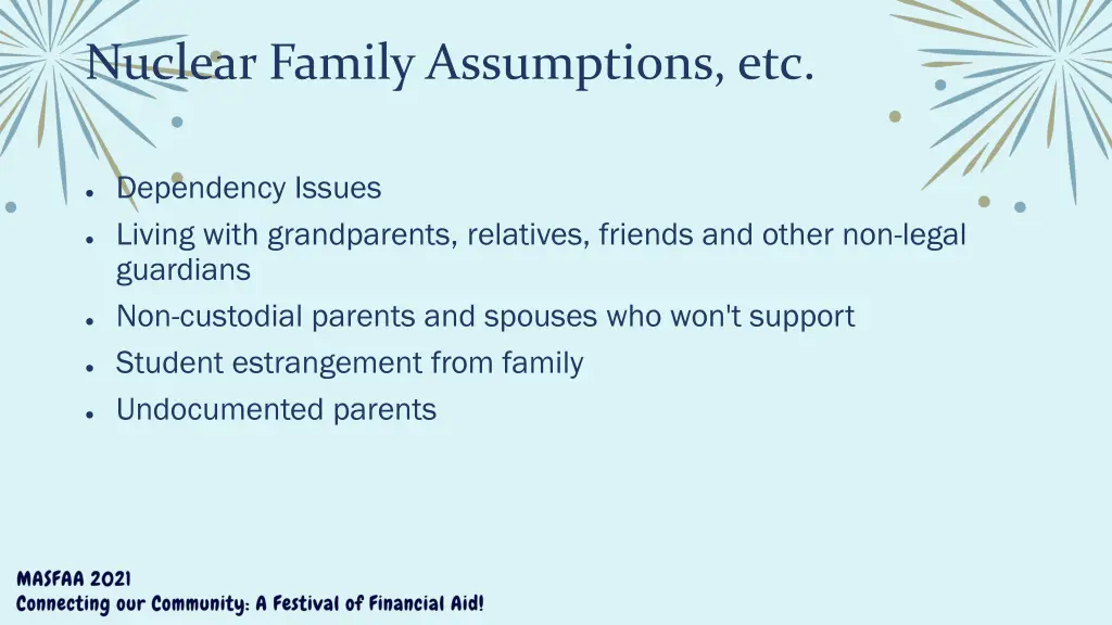 nuclear family assumptions etc
