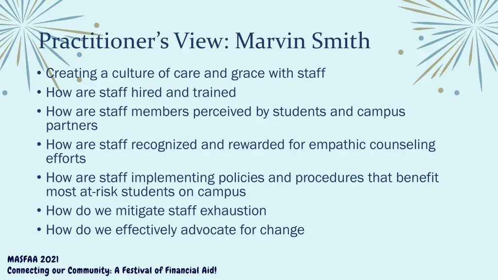 practitioner s view marvin smith