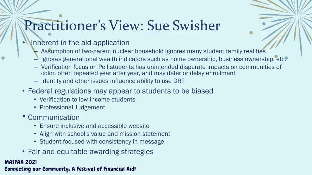 practitioner s view sue swisher