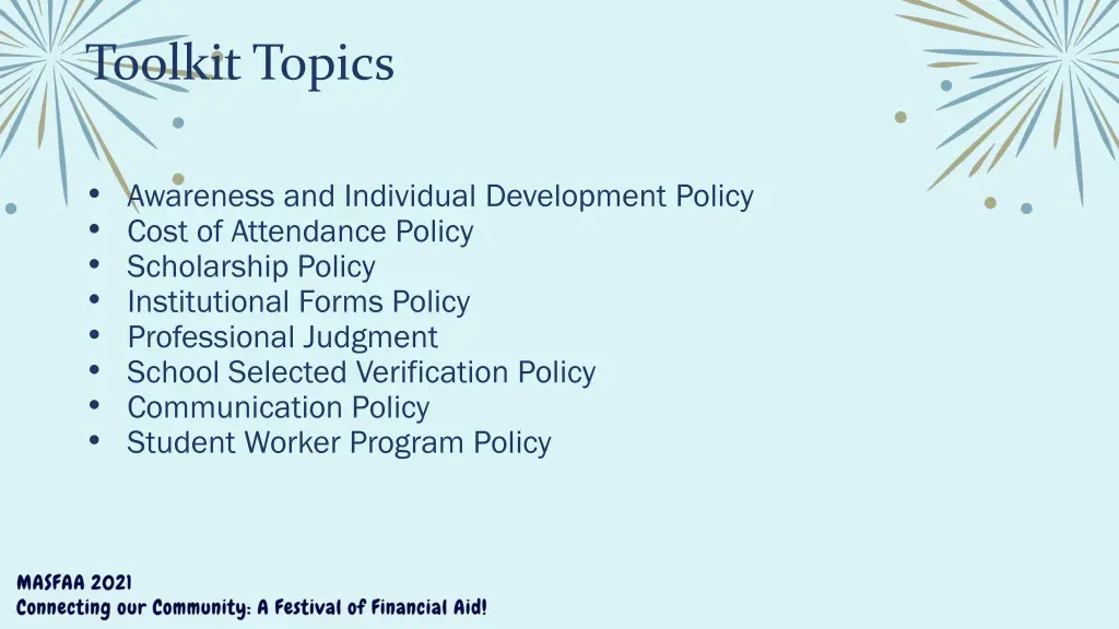 toolkit topics