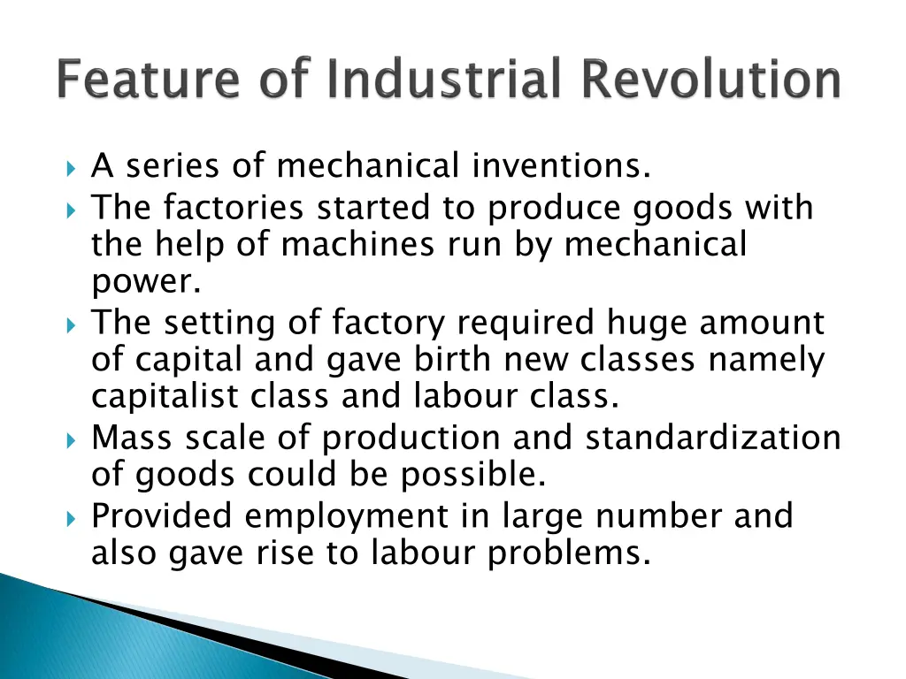 a series of mechanical inventions the factories