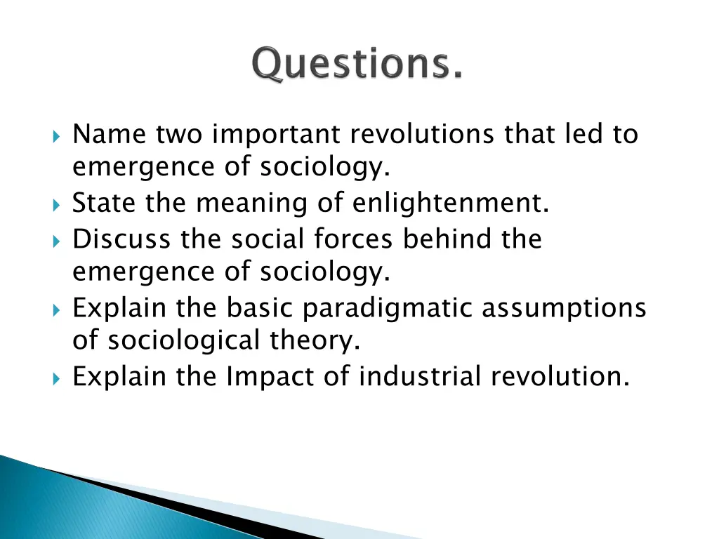 name two important revolutions that