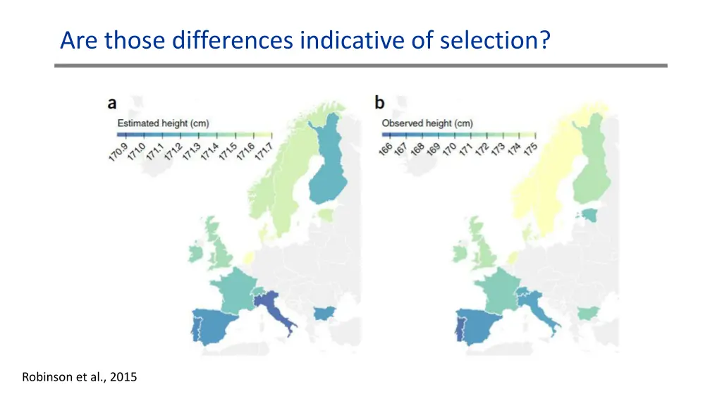 are those differences indicative of selection