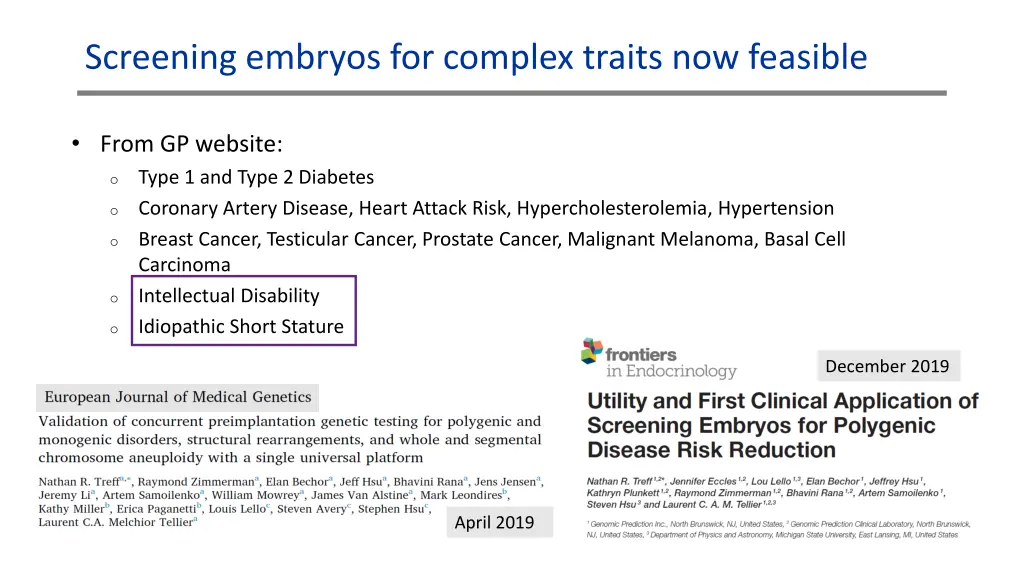 screening embryos for complex traits now feasible