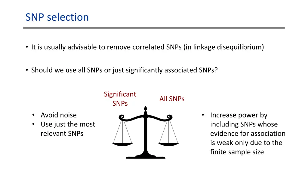 snp selection
