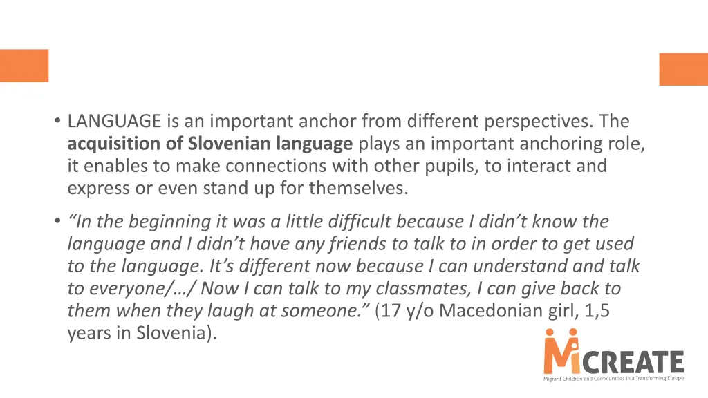 language is an important anchor from different
