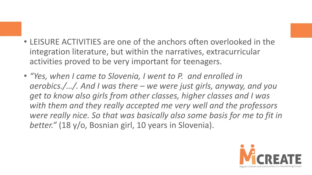 leisure activities are one of the anchors often